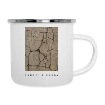 Laurel & Hardy - Emaille-Tasse - Weiß - Rechts