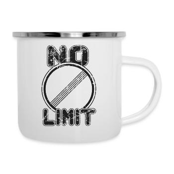 No Limit - Emaille-Tasse - Weiß - Rechts