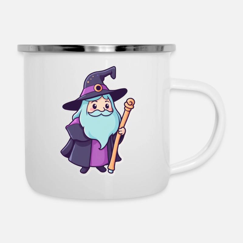 Cute wizard 02 - Camper Mug - white