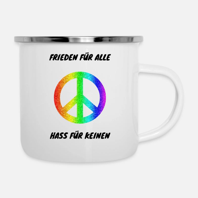 Demo Peace for All Hate for No 3 Anti AFD - Camper Mug - white