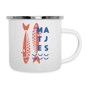 Matjes-Duo - Emaille-Tasse - Weiß - Rechts