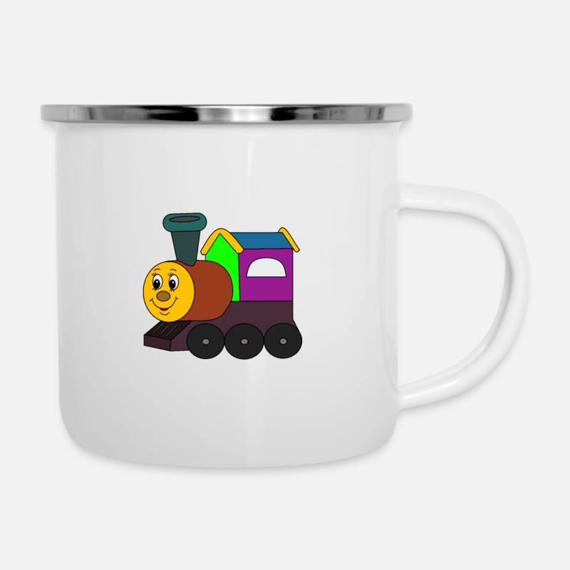 Kleine Eisenbahn Tuff Tuff - Emaille-Tasse - Weiß