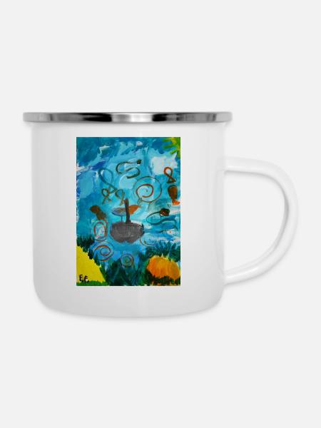 Die Wellenreiter - Emaille-Tasse - Weiß