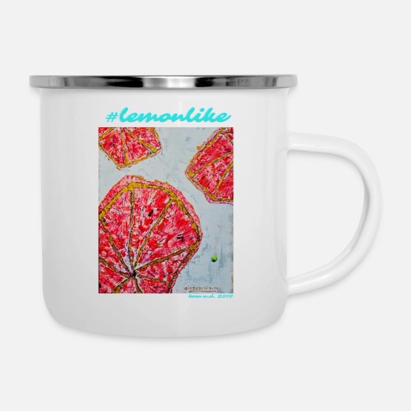 #lemonlike - Emaille-Tasse - Weiß