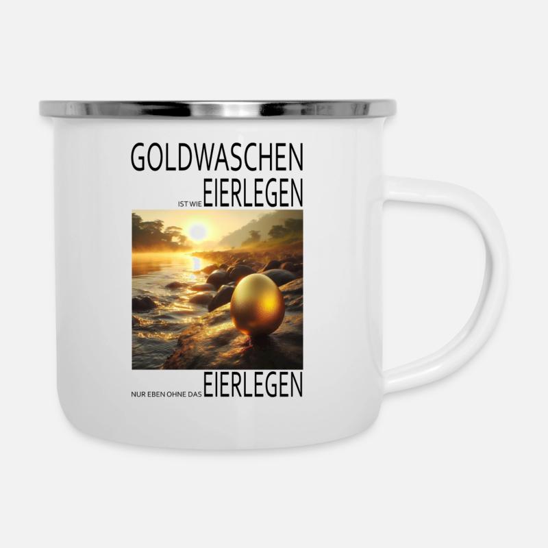Egg-laying black - Camper Mug - white