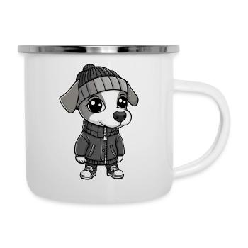 Whippet Dog Winter - Camper Mug - white - Right