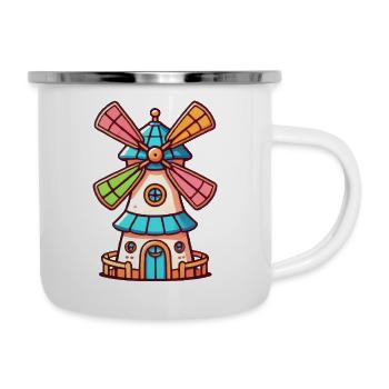 windmühle - Emaille-Tasse - Weiß - Rechts