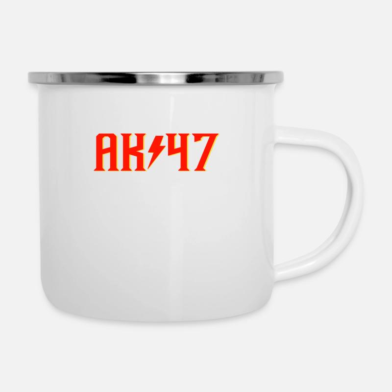 AK-47 - Emaille-Tasse - Weiß
