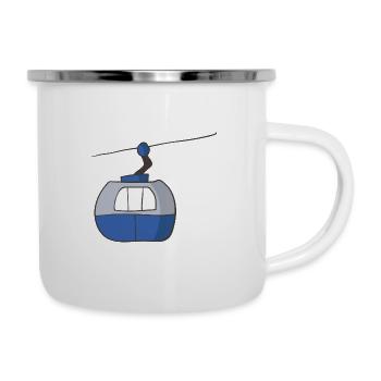 Skilift - Emaille-Tasse - Weiß - Rechts