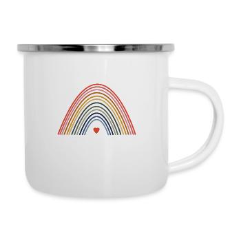 Rainbow with heart - Camper Mug - white - Right