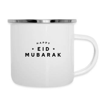 Happy Eid Mubarak - Tasse émaillée - blanc - Droite