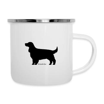 amour cocker - Tasse émaillée - blanc - Droite