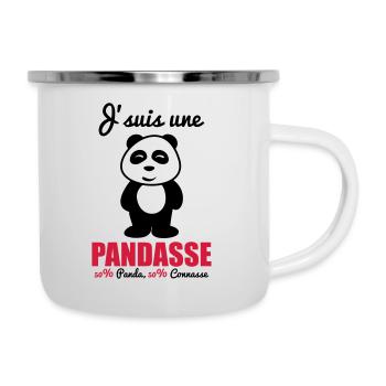 J'suis une pandasse, panda, connasse - Tasse émaillée - blanc - Droite