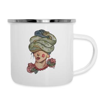 Medusa - Emaille-Tasse - Weiß - Rechts
