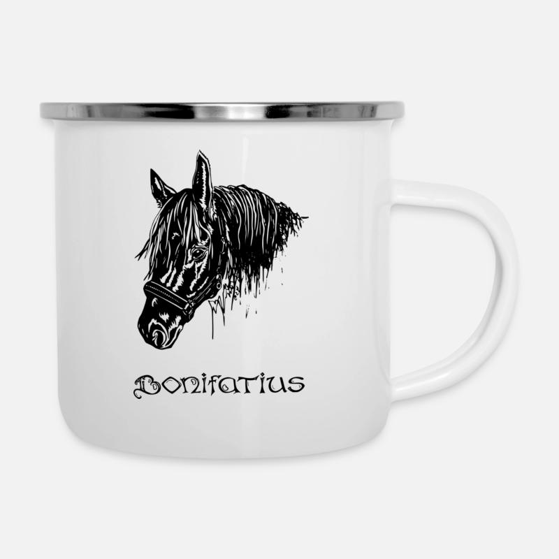 Bonifatius black - Camper Mug - white