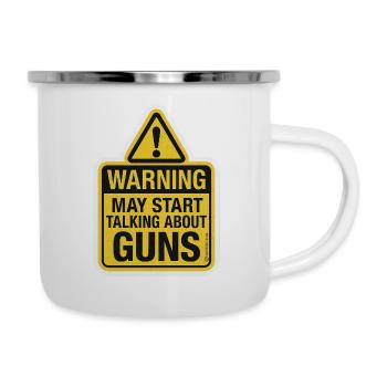 GUN TALK - Emaille-Tasse - Weiß - Rechts