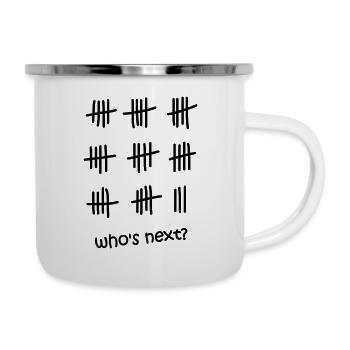 who is next? Bully, counting, opponent, brawl - Camper Mug - white - Right