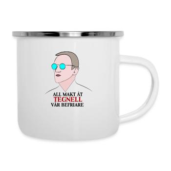 Alle Macht zu Tegnell - Emaille-Tasse - Weiß - Rechts