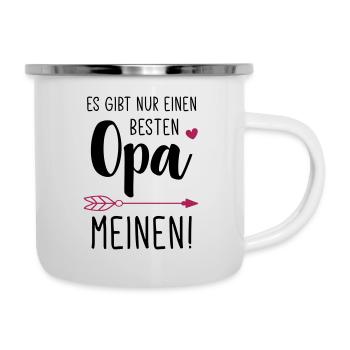 Es gibt nur eine Besten Opa - Meinen! / Bester Opa - Emaille-Tasse - Weiß - Rechts