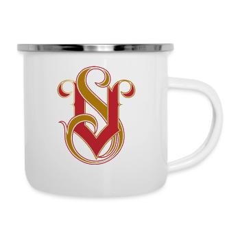 V.Schmidt - Emaille-Tasse - Weiß - Rechts