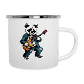 Panda Guitarist: Rock in the Animal Band - Tasse émaillée - blanc - Droite