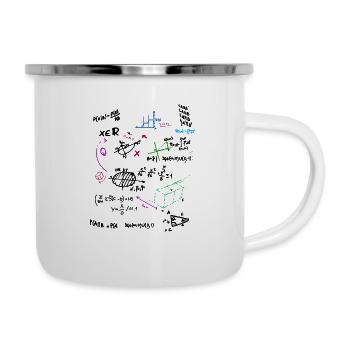 Math complexe tableau mathématique avec des formules - Tasse émaillée - blanc - Droite