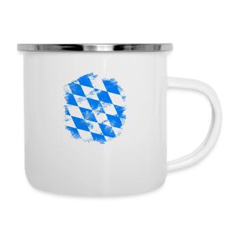 Bayern - Emaille-Tasse - Weiß - Rechts