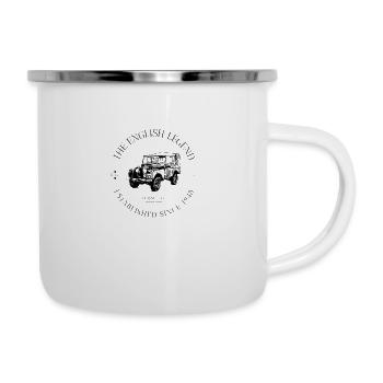 LAND ROVER ENGLISH CAR - Tasse émaillée - blanc - Droite