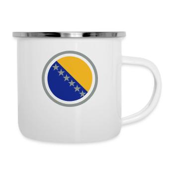 Emblème Bosnie - Tasse émaillée - blanc - Droite
