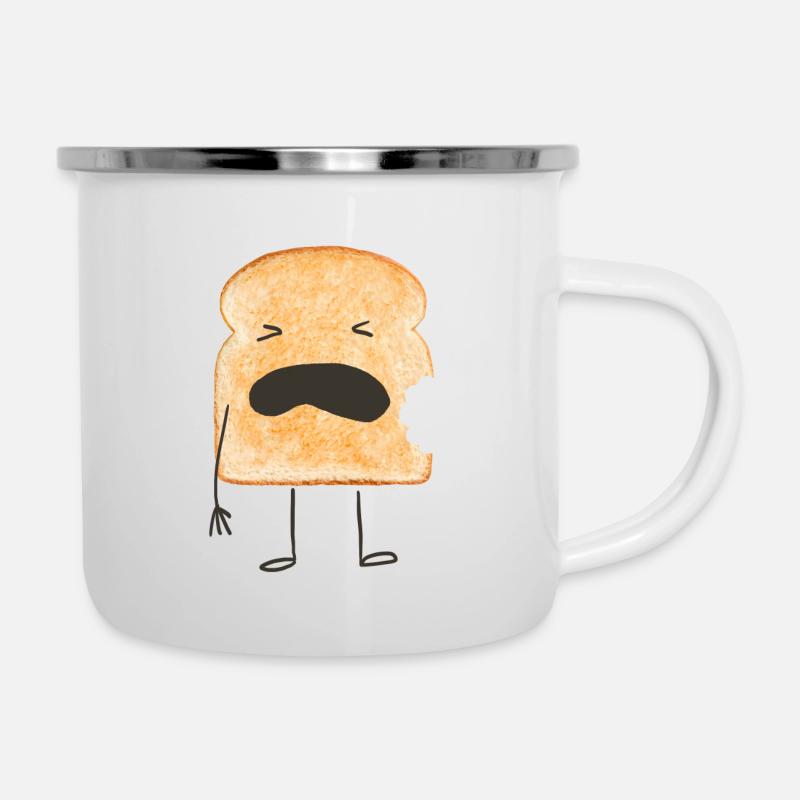 toast - Emaille-Tasse - Weiß