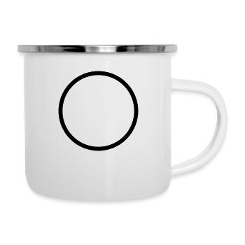 kreis Outline - Emaille-Tasse - Weiß - Rechts