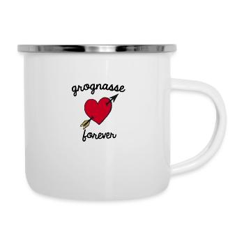 Grognasse forever - Tasse émaillée - blanc - Droite