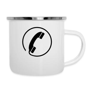 phone_sign__f1 - Tasse émaillée - blanc - Droite