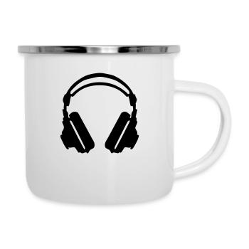egaliseur casques dj audio music zik19 - Tasse émaillée - blanc - Droite