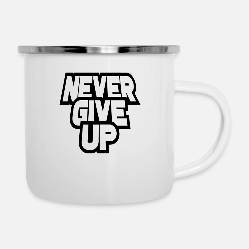 stick through cool never give up crossed out log - Camper Mug - white