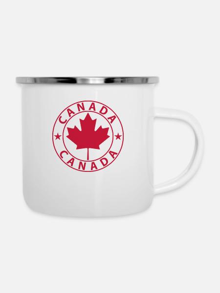 Kanada - Emaille-Tasse - Weiß