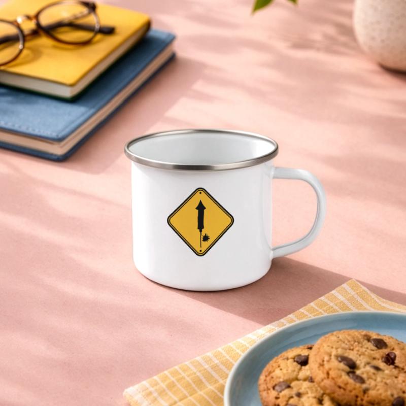 danger warning sign caution caution danger zone Camper Mug