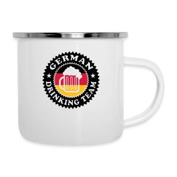 German Drinking Team 01 - Emaille-Tasse - Weiß - Rechts