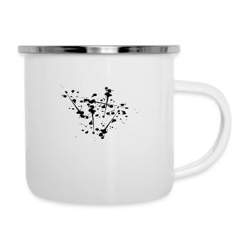 Black paint splatter - Camper Mug - white - Right