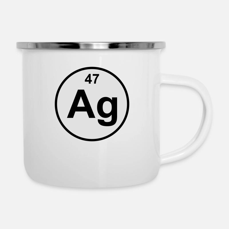 Argentum (Ag) (element 47) - Camper Mug - white