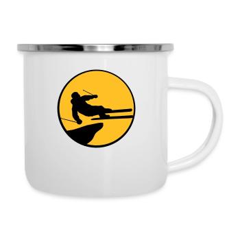 jump jump stunt trick cliff high fli - Camper Mug - white - Right