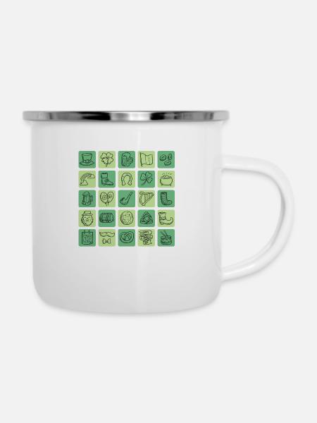 Irland - Emaille-Tasse - Weiß