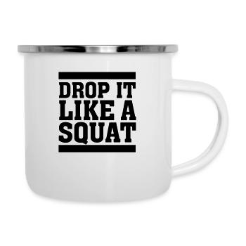 Drop It Like A Squat - Camper Mug - white - Right