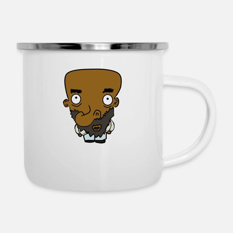 Comicfigur - Emaille-Tasse - Weiß