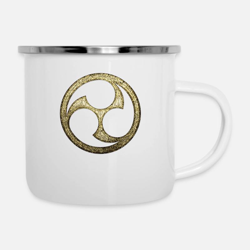 Japan Symbol Mitsu Tomoe Shinto Aikido Judo Karate - Camper Mug - white