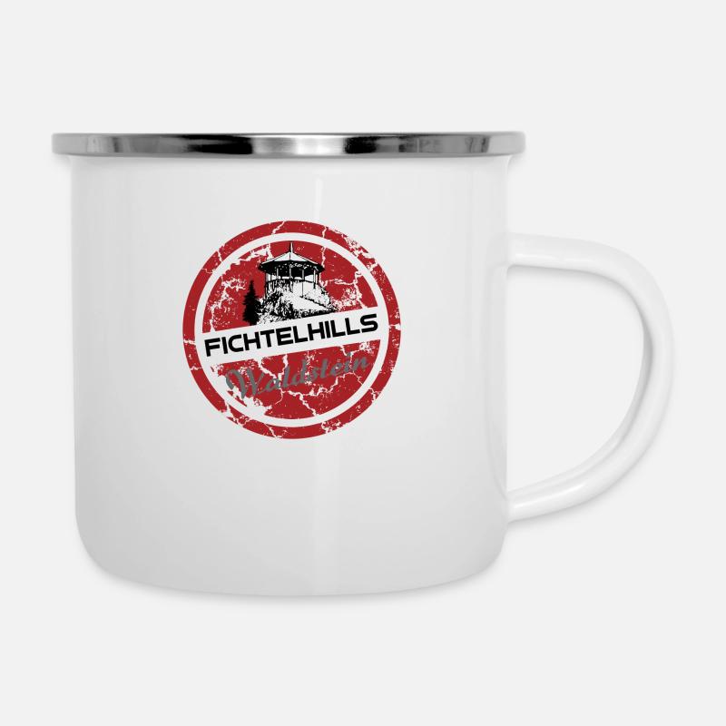 Waldstein dans les montagnes du Fichtel - Tasse émaillée - blanc