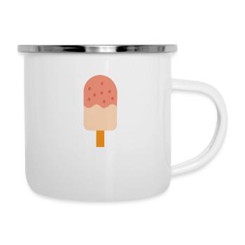 Eis am Stiel - Emaille-Tasse - Weiß - Rechts