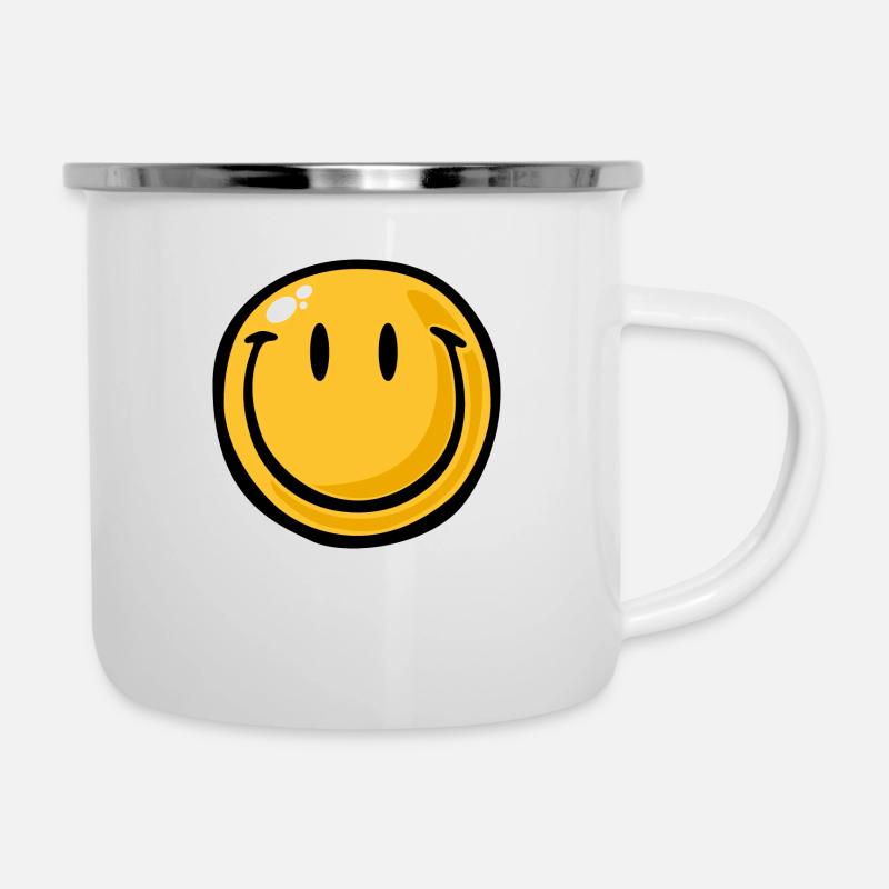 Smiley big smile - Camper Mug - white
