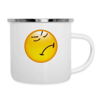 Smiley Miffed - Emaille-Tasse - Weiß - Rechts