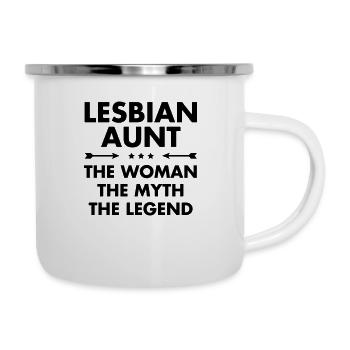Lesbian Aunt - Emaille-Tasse - Weiß - Rechts